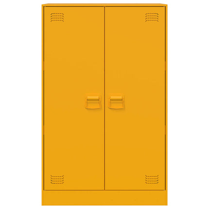 skab 67x39x107 cm stål sennepsgul
