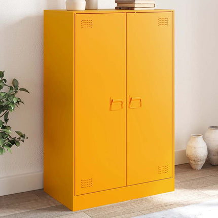 skab 67x39x107 cm stål sennepsgul