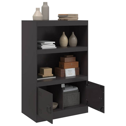 skænk 67x39x107 cm stål sort
