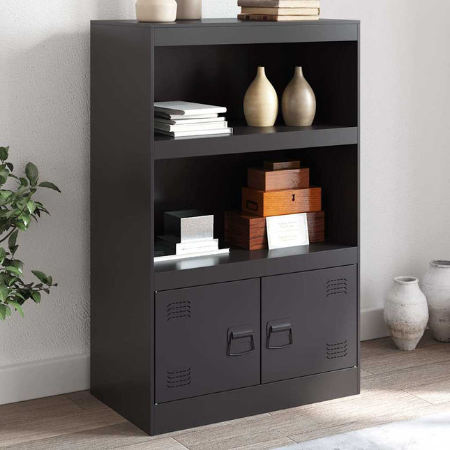 skænk 67x39x107 cm stål sort