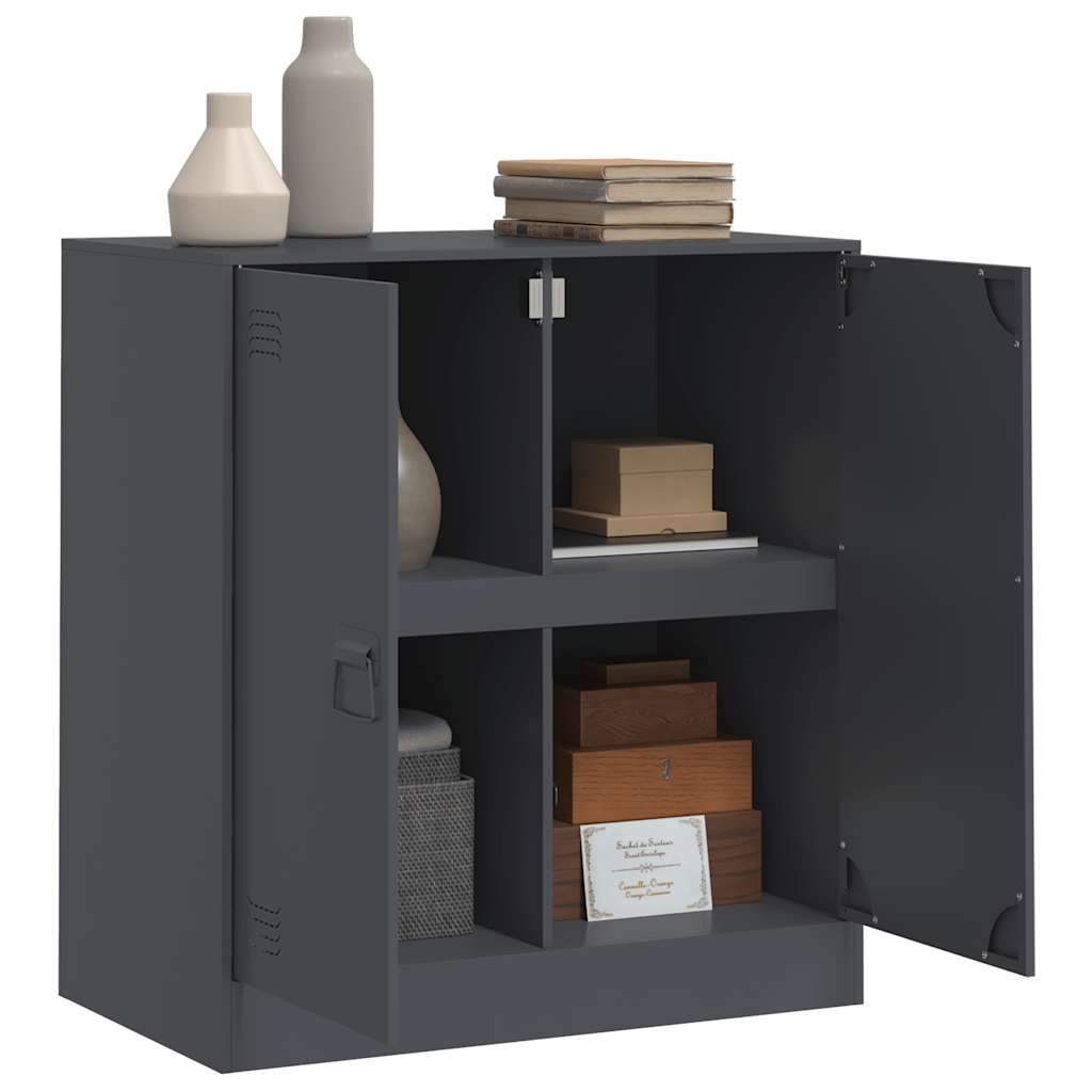 skænk 67x39x75 cm stål antracitgrå