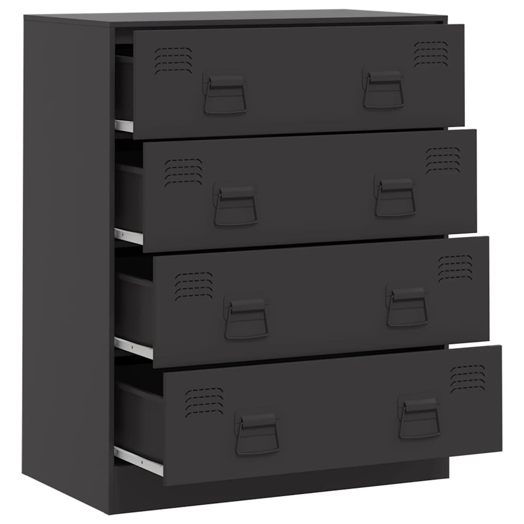 skænk 67x39x83 cm stål sort