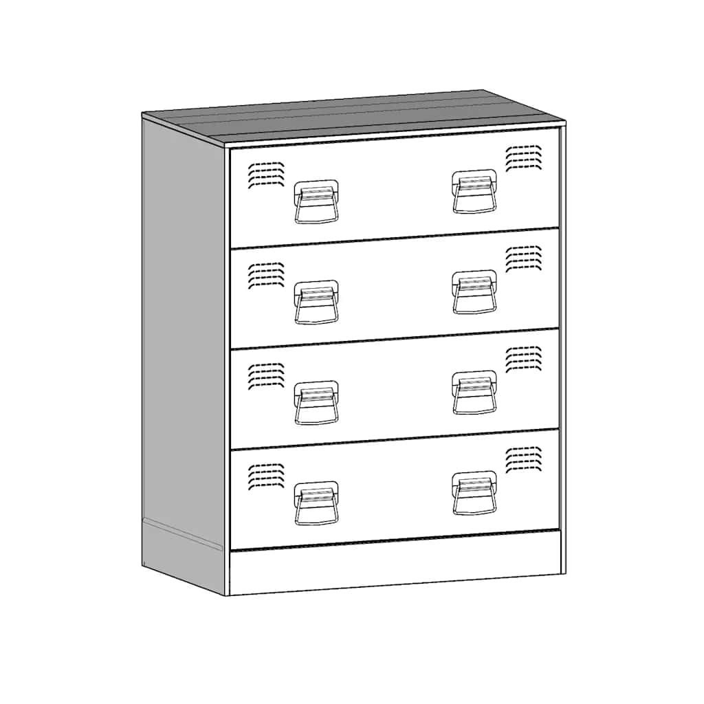 skænk 67x39x83 stål antracitgrå