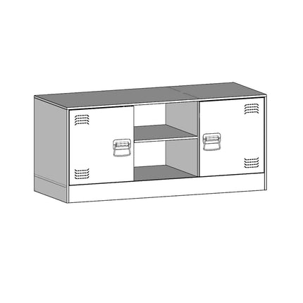 tv-bord 99x39x44 cm stål sennepsgul