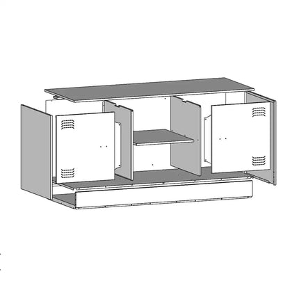 tv-bord 99x39x44 cm stål sennepsgul