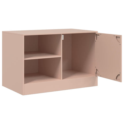 tv-bord 67x39x44 cm stål lyserød
