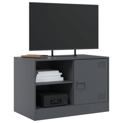 tv-bord 67x39x44 cm stål antracitgrå