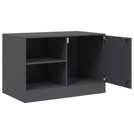 tv-bord 67x39x44 cm stål antracitgrå