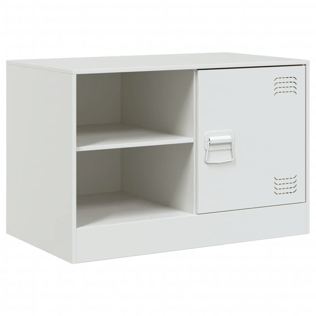 tv-bord 67x39x44 cm stål hvid