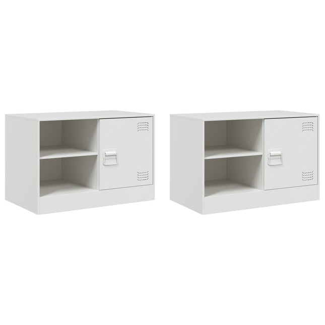 tv-borde 2 stk. 67x39x44 cm stål hvid