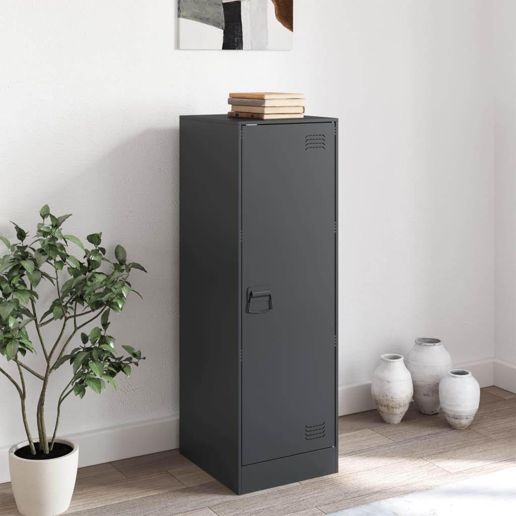 skænk 34,5x39x107 cm stål antracitgrå