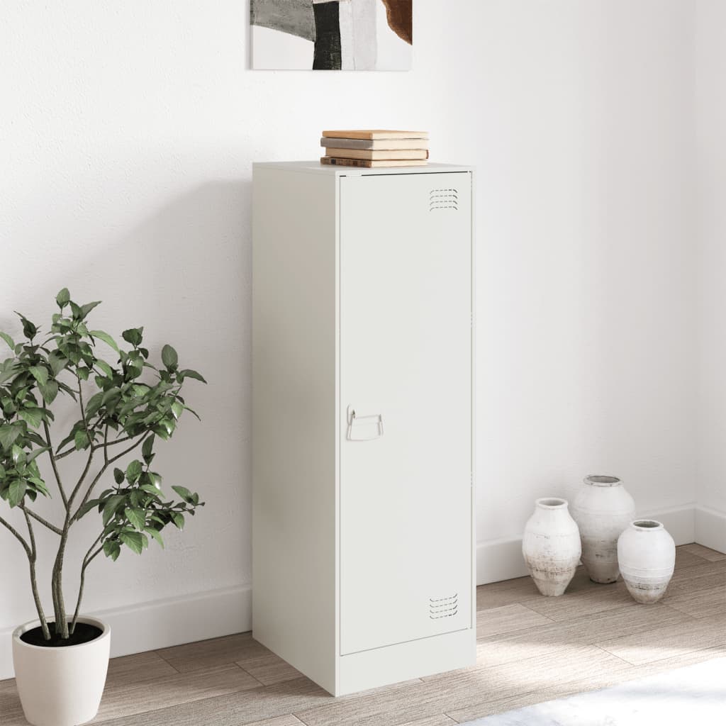 skænk 34,5x39x107 cm stål hvid