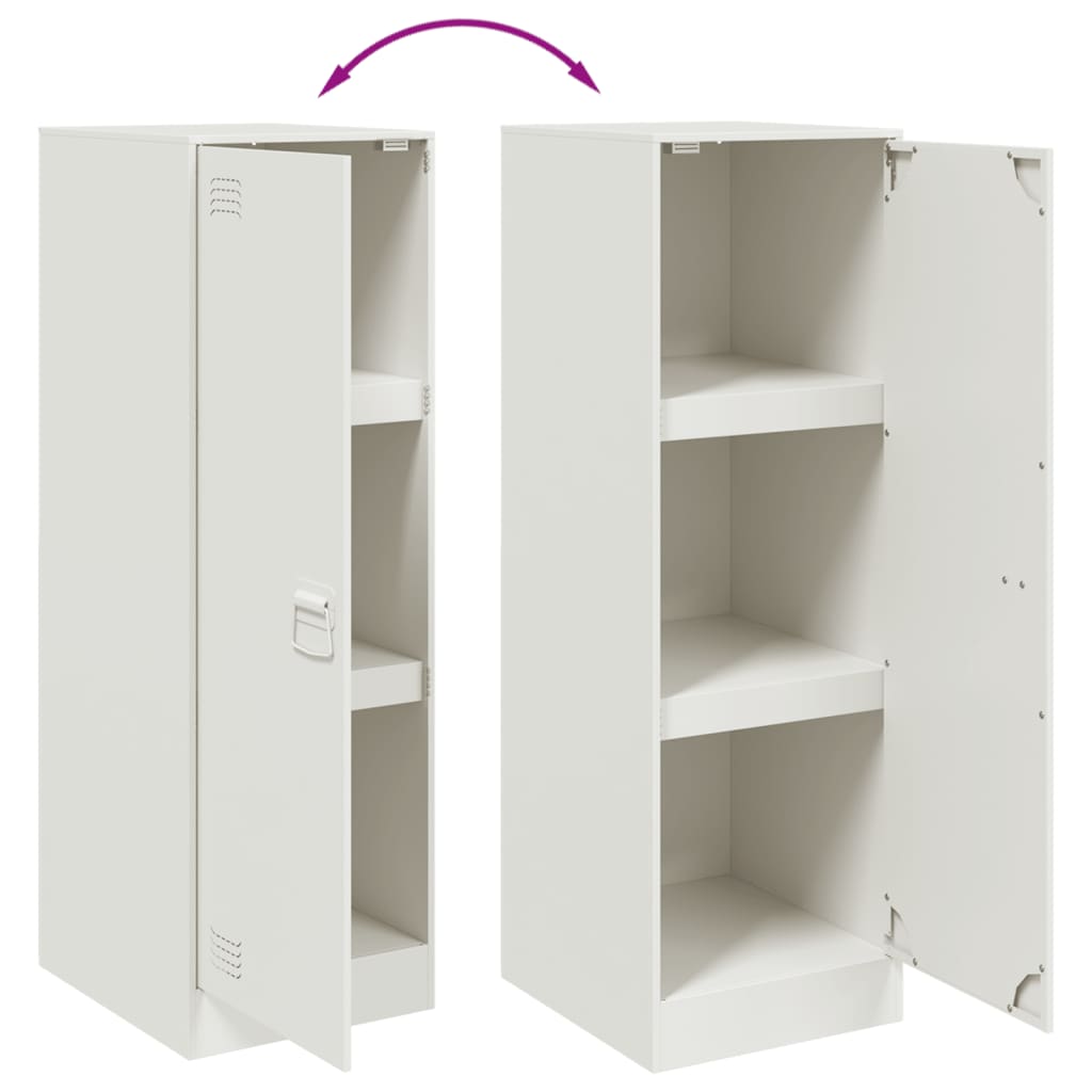 skænk 34,5x39x107 cm stål hvid