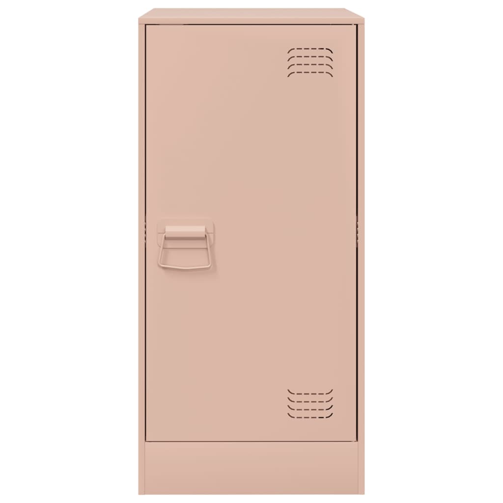 skænk 34,5x39x73 cm stål lyserød