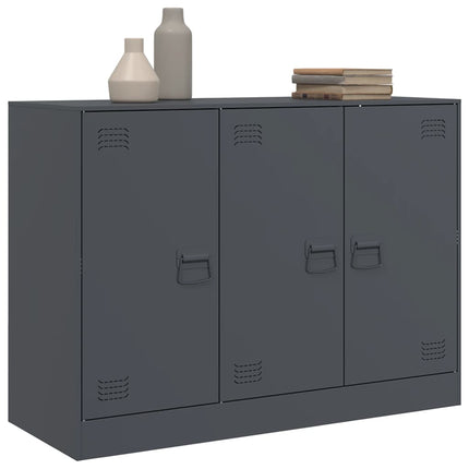 skænk 99x39x73 cm stål antracitgrå