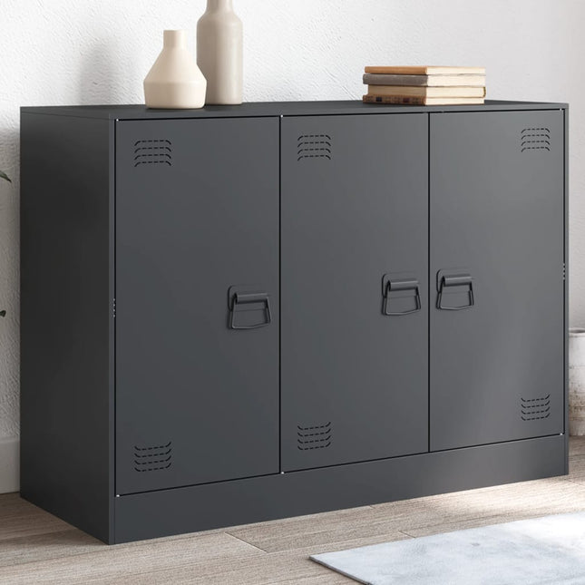 skænk 99x39x73 cm stål antracitgrå