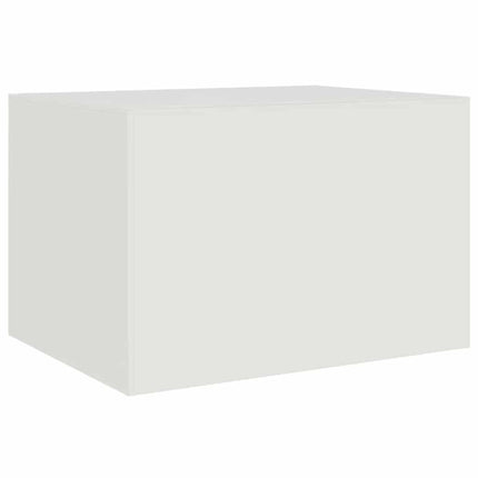 sofabord 67x50x44 cm stål hvid