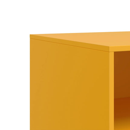 tv-bord 67x39x44 cm stål sennepsgul