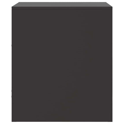 sengeborde 2 stk. 34,5x39x44 cm stål sort