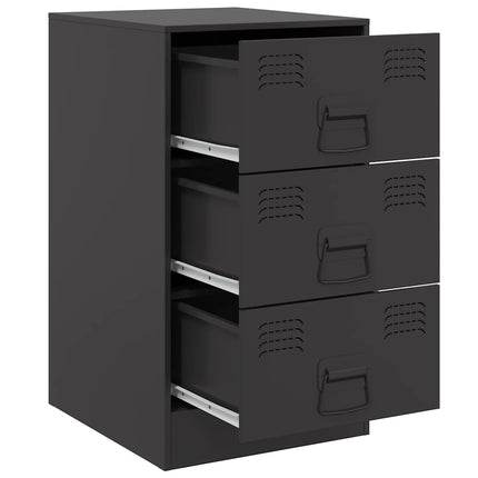 sengeborde 2 stk. 34,5x39x62 cm stål sort