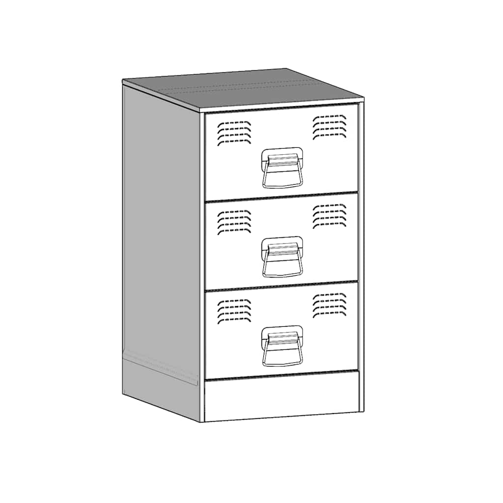 sengeborde 2 stk. 34,5x39x62 cm stål lyserød