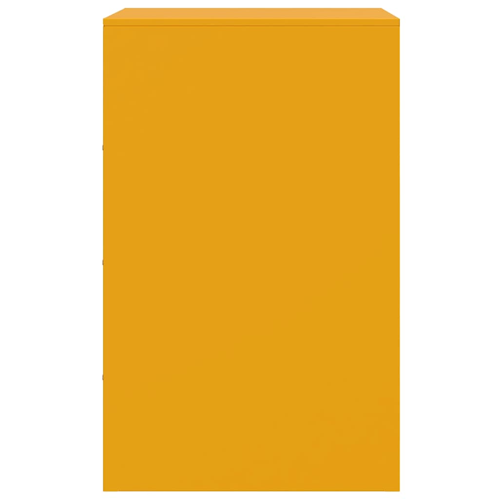 sengeborde 2 stk. 34,5x39x62 cm stål sennepsgul