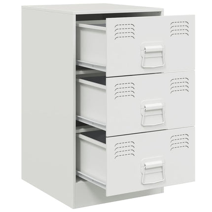 sengeborde 2 stk. 34,5x39x62 cm stål hvid