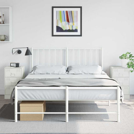 sengeborde 2 stk. 34,5x39x62 cm stål hvid