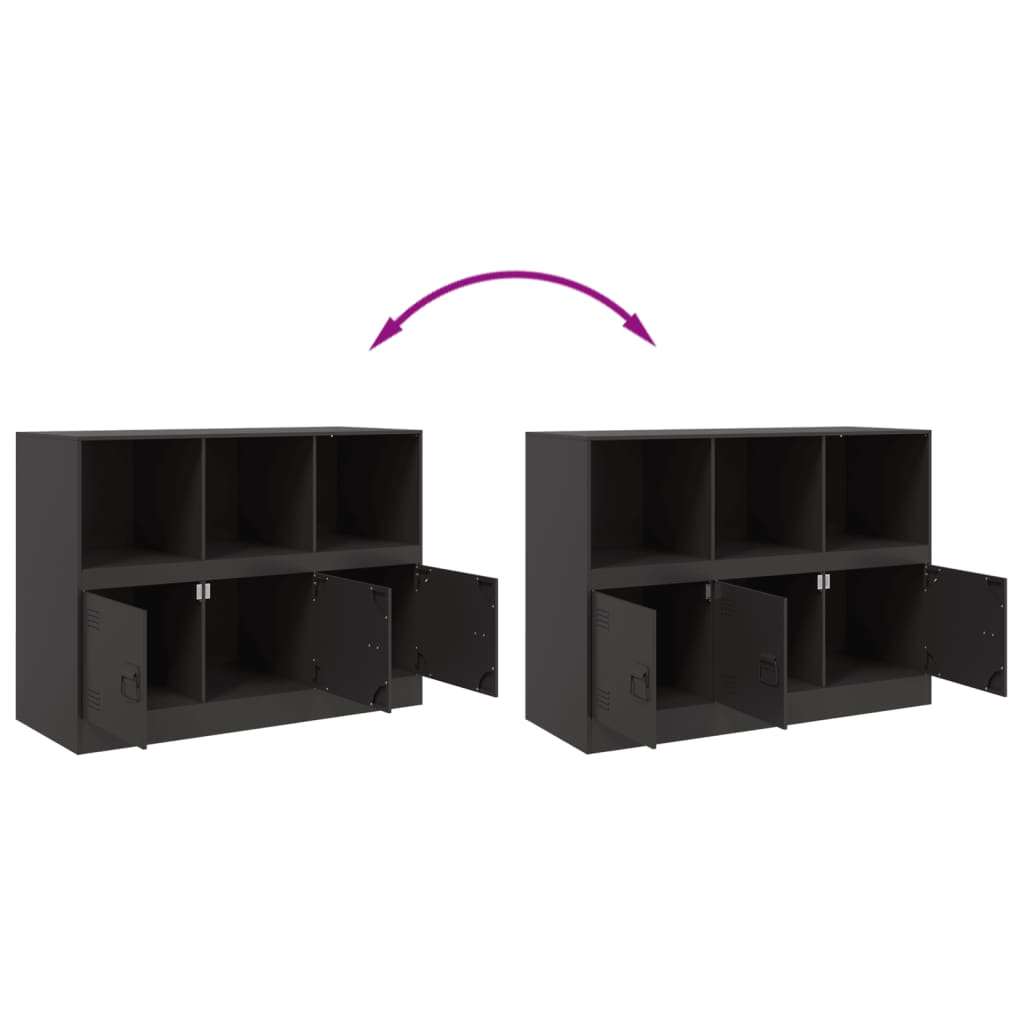 skænk 99x39x73 cm stål sort