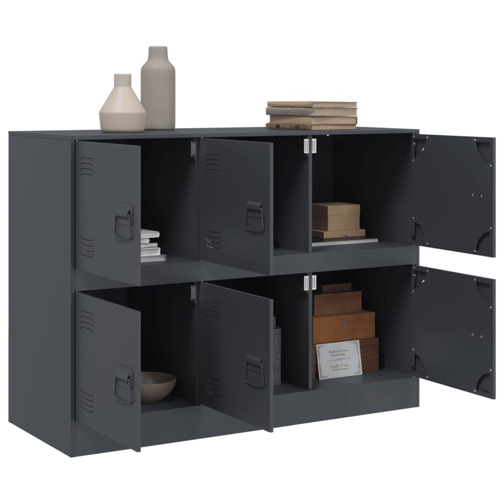 skænk 99x39x73 cm stål antracitgrå