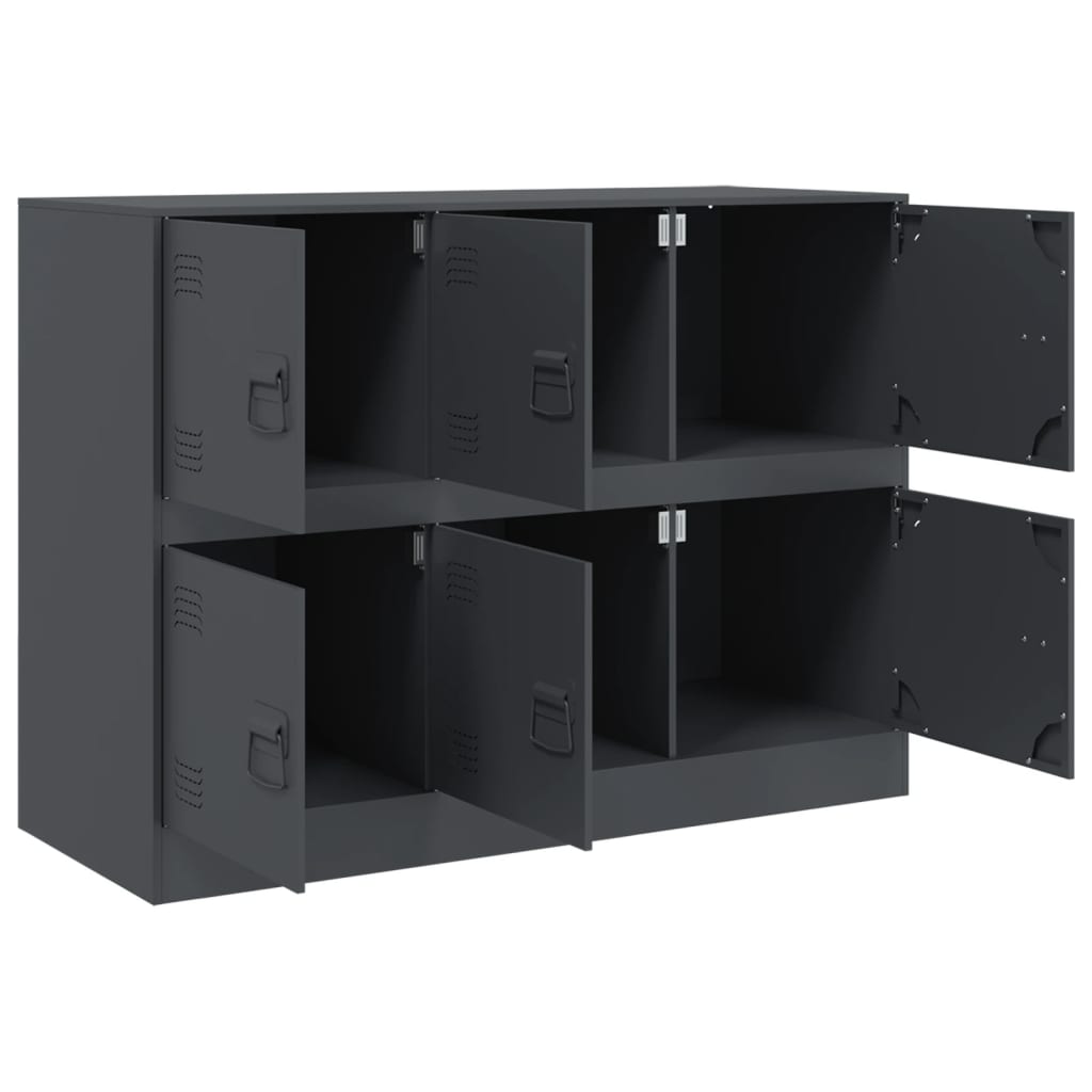 skænk 99x39x73 cm stål antracitgrå