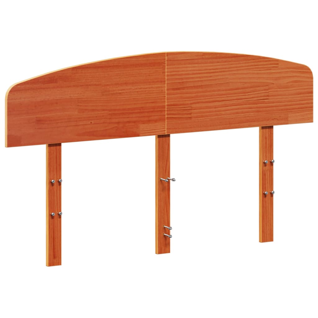 sengegavl 135 cm massivt fyrretræ gyldenbrun