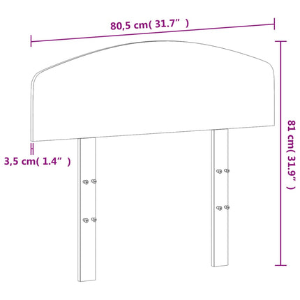 sengegavl 75 cm massivt fyrretræ hvid
