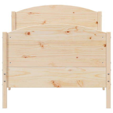 sengeramme uden madras 100x200 cm massivt fyrretræ
