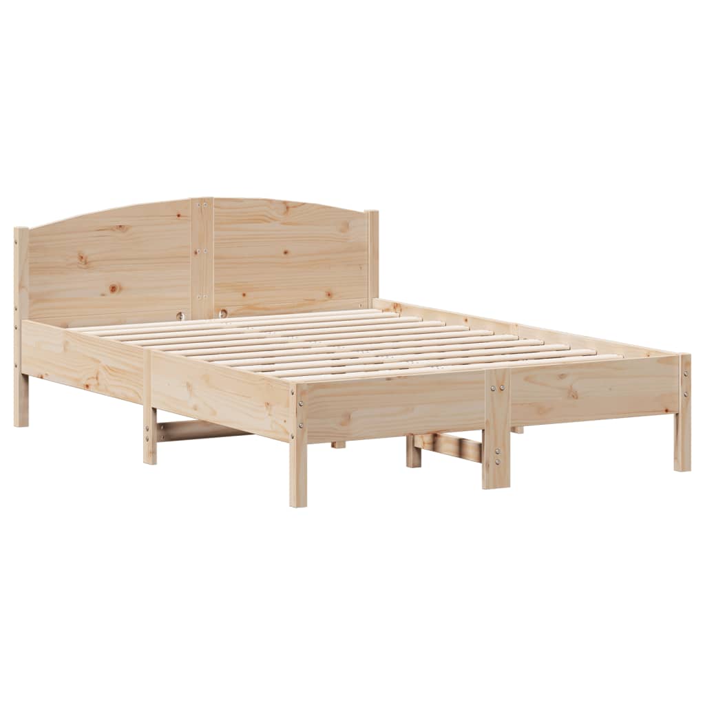 sengeramme uden madras 120x190 cm massivt fyrretræ