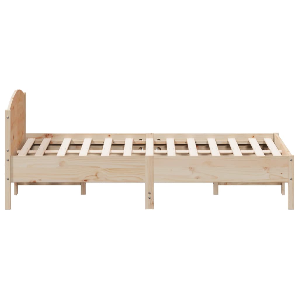 sengeramme uden madras 120x190 cm massivt fyrretræ