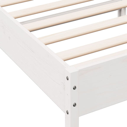 sengeramme uden madras 90x200 cm massivt fyrretræ hvid