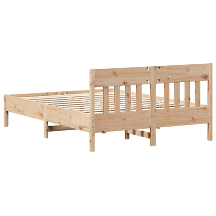 sengeramme uden madras 150x200 cm massivt fyrretræ