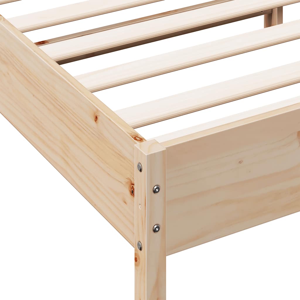 sengeramme uden madras 120x200 cm massivt fyrretræ
