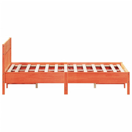 sengeramme uden madras 120x200 cm massivt fyrretræ gyldenbrun
