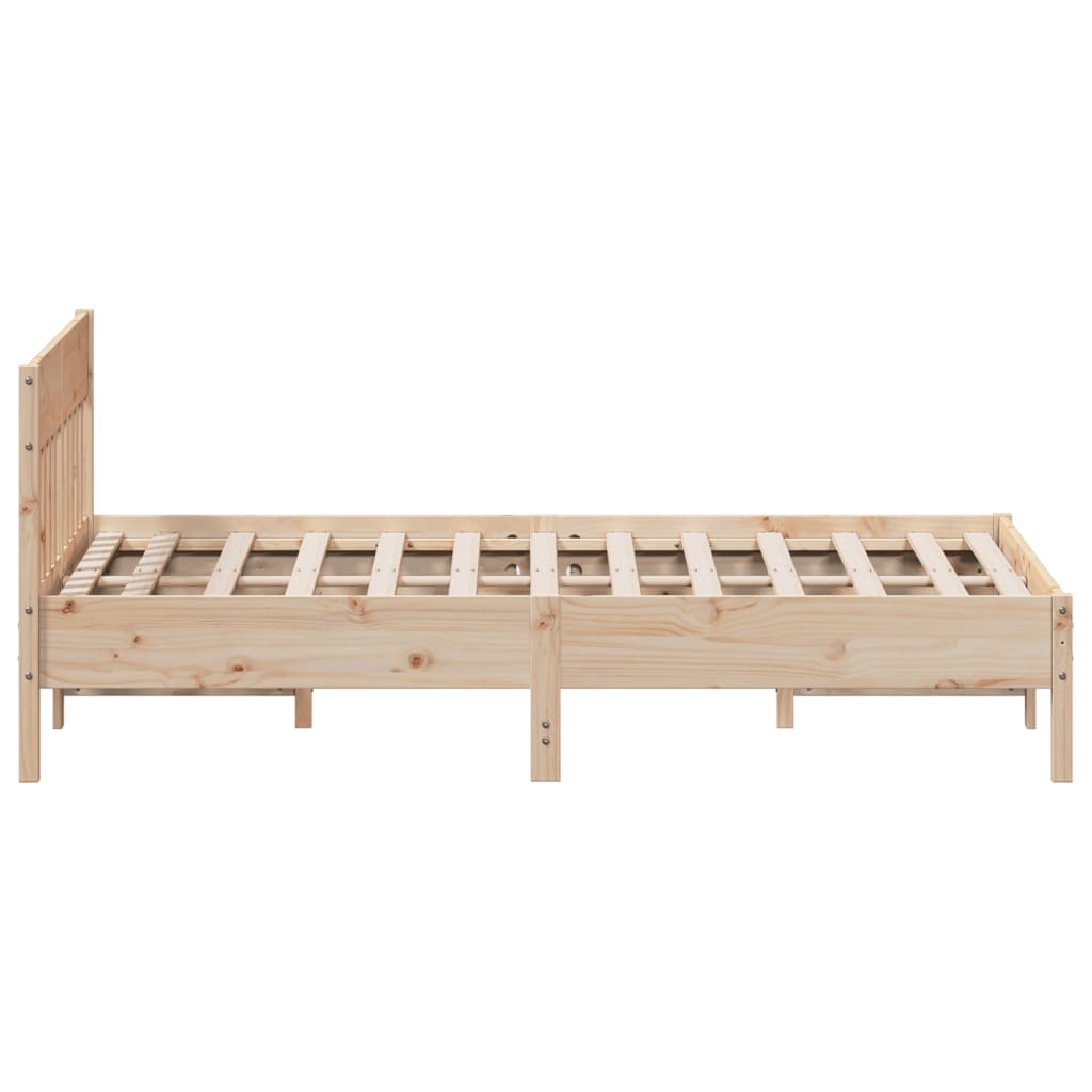 sengeramme uden madras 120x190 cm massivt fyrretræ