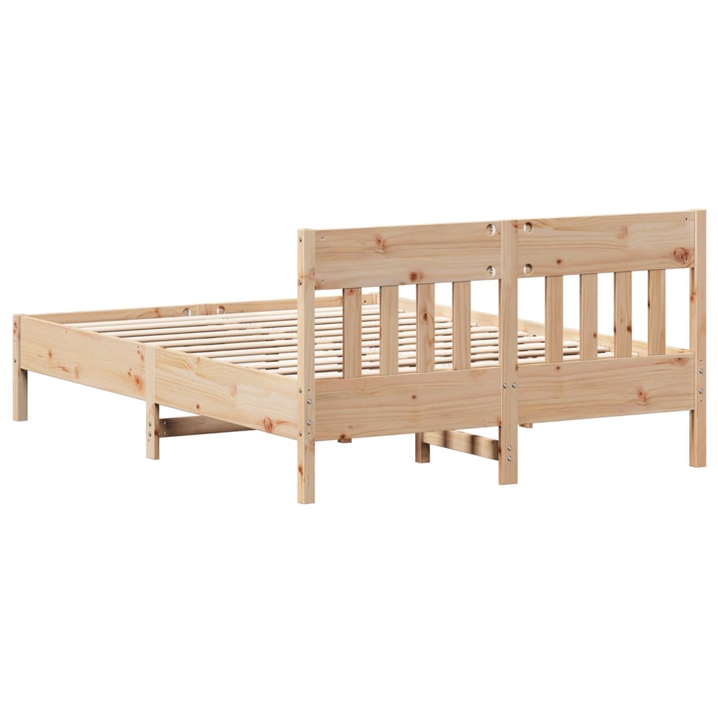 sengeramme uden madras 120x190 cm massivt fyrretræ