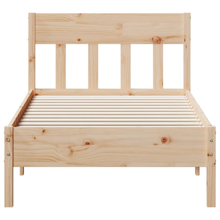 sengeramme uden madras 90x190 cm massivt fyrretræ