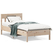 sengeramme uden madras 90x190 cm massivt fyrretræ