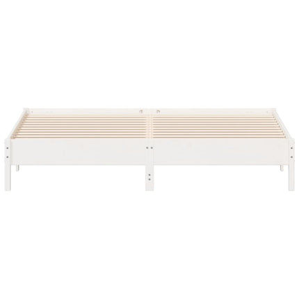 sengeramme uden madras 180x200 cm massivt fyrretræ hvid