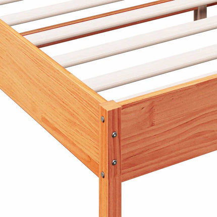 sengeramme uden madras 180x200 cm massivt fyrretræ gyldenbrun