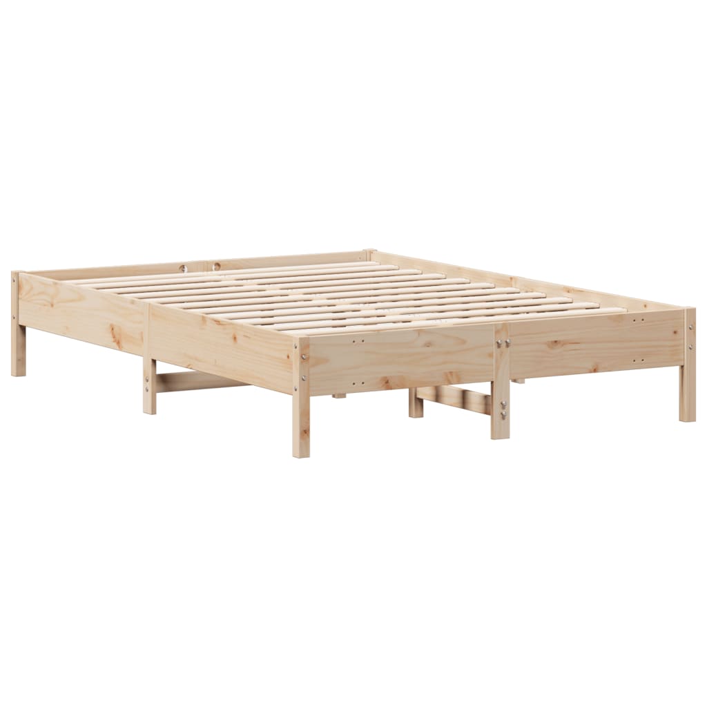 sengeramme uden madras 150x200 cm massivt fyrretræ