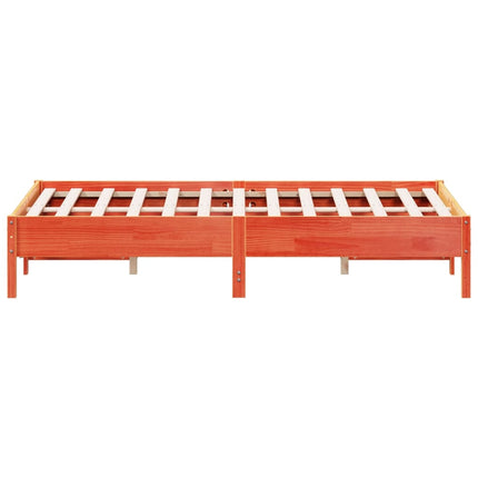 sengeramme uden madras 140x200 cm massivt fyr gyldenbrun