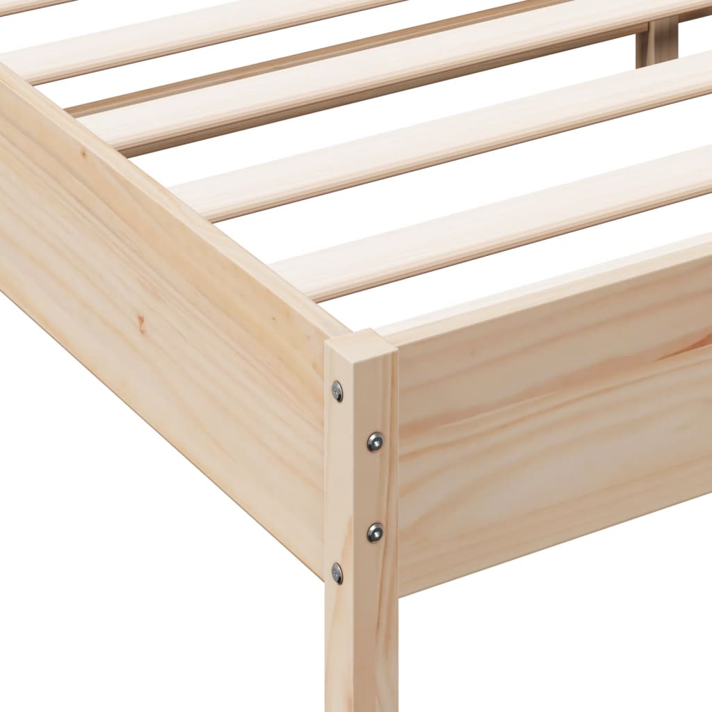 sengeramme uden madras 120x200 cm massivt fyrretræ