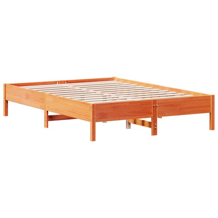sengeramme uden madras 120x200 cm massivt fyrretræ gyldenbrun